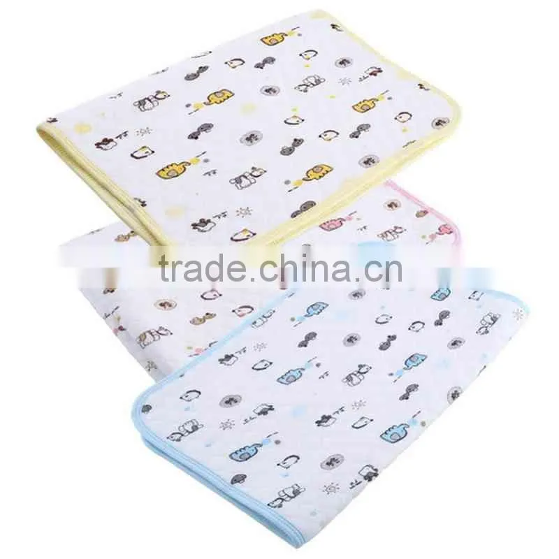Cartoon Printed Cotton Terry Waterproof Diaper / Custom Urinal Mats