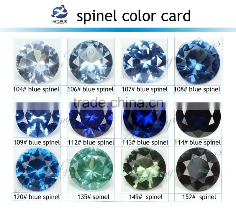 Xiang Yi Gems Synthetic Gemstones 8mm Beautiful Wholesale Gemstone 149 # Spinel Synthetic gemstone Stones for Jewelry Making