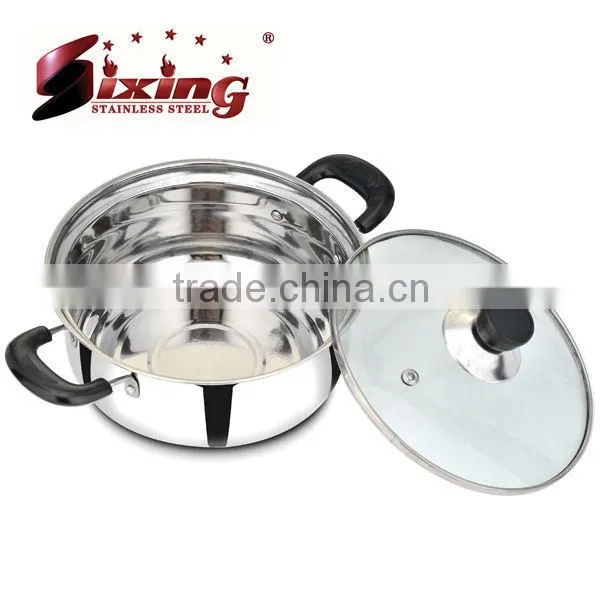 16cm-26cm Double Handle Stainless Steel Cookware