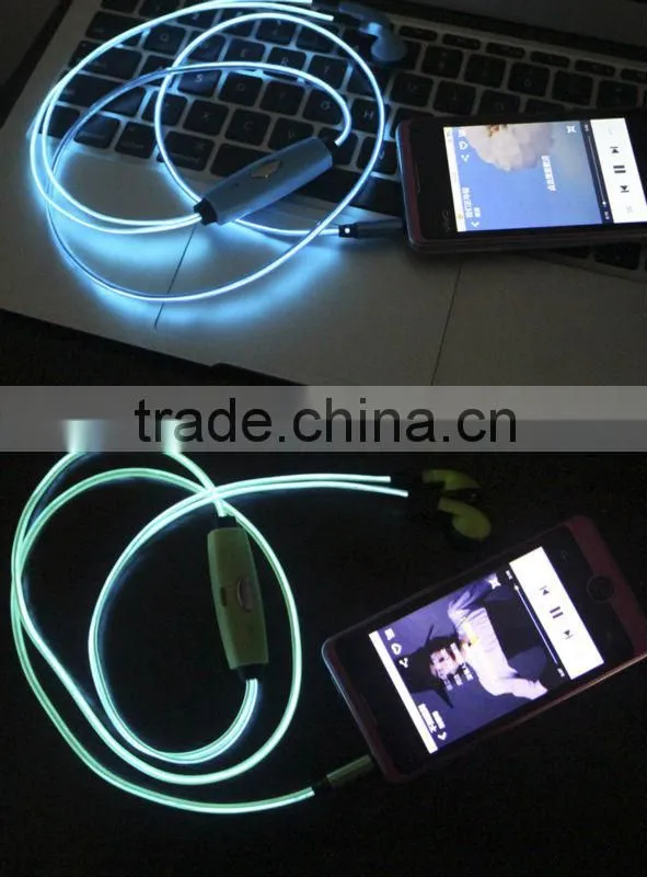 Hotsale earphones & headphones, led light earphones bulk china wholesale
