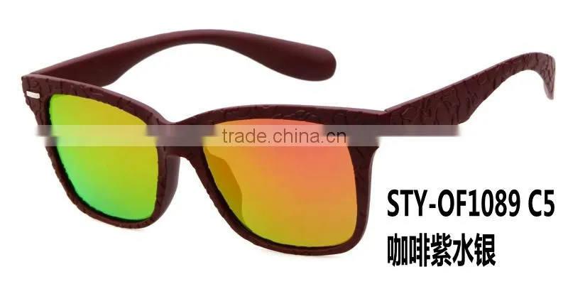 New style super fashion sunglasses brand embossed flower on frame