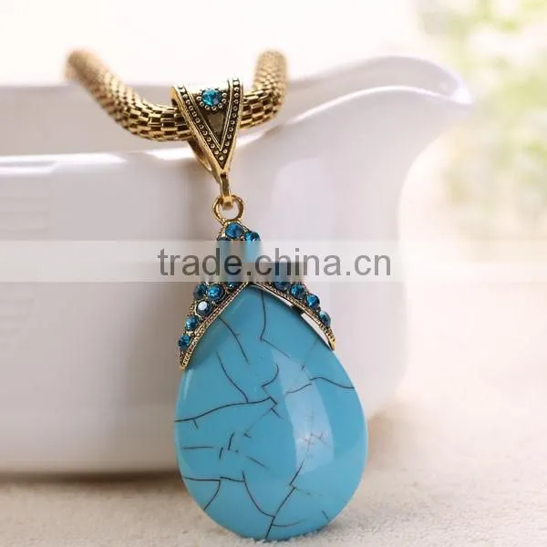 European Women Stone Alloy Necklace Wholesale