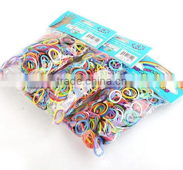 Latest 2014 Glitter Candy Color Loom Rubber Bracelet Bands Wholesale ZTSA-B202