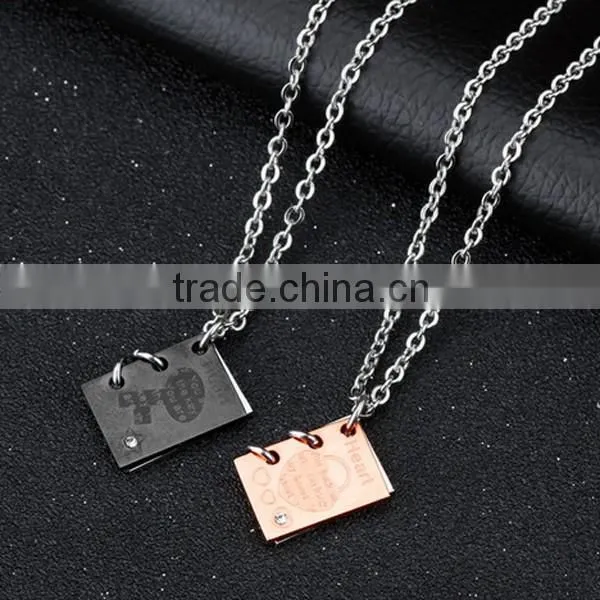 Top Quality Personalized Laser Letter Necklace For Best Friend