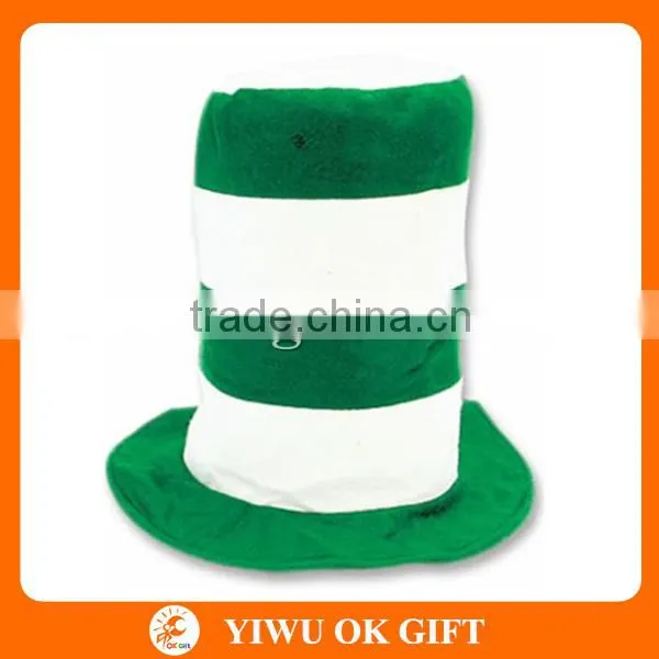 St Patrick's Day Green Velvet Top Hat