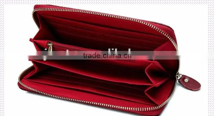 Custom Print Leather Wallet New Design Zipper Women Wallets with Card Slots