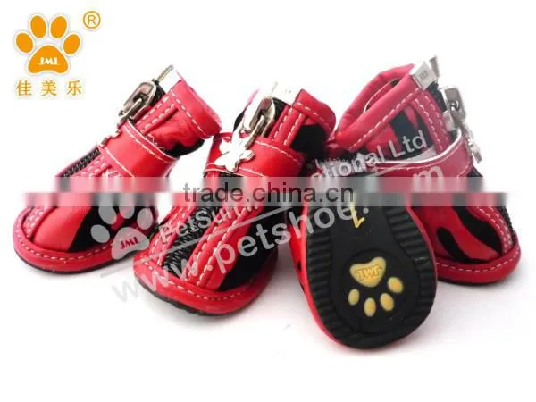 JML hot sale PU leather pet accessories dog fashion shoes wholesale in china