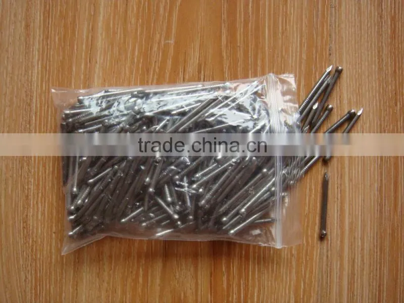 50*2.8mm and 75*3.7mm polished and galvanized bullet head nails