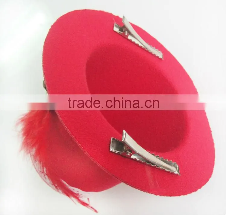 MYLOVE red fascinator clip 9cm hat hair fascinators MLGM051