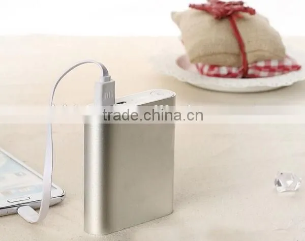 best quality aluminum alloy 10400mah colourful xiaomi portable power bank charger