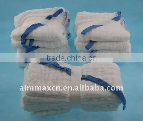 Absorbent pre-washed sterile gauze lap sponge (manufacturer)