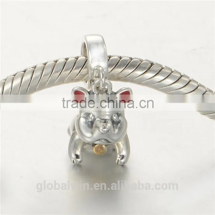Dog Metal Charms European Charm Bracelet Necklace 100% Real 925 Sterling Silver S191 Best Gifts For You Or Friends