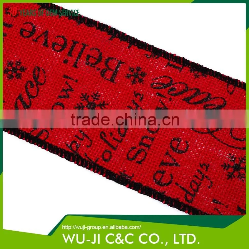 High quality natural jute ribbon burlap ribbon roll