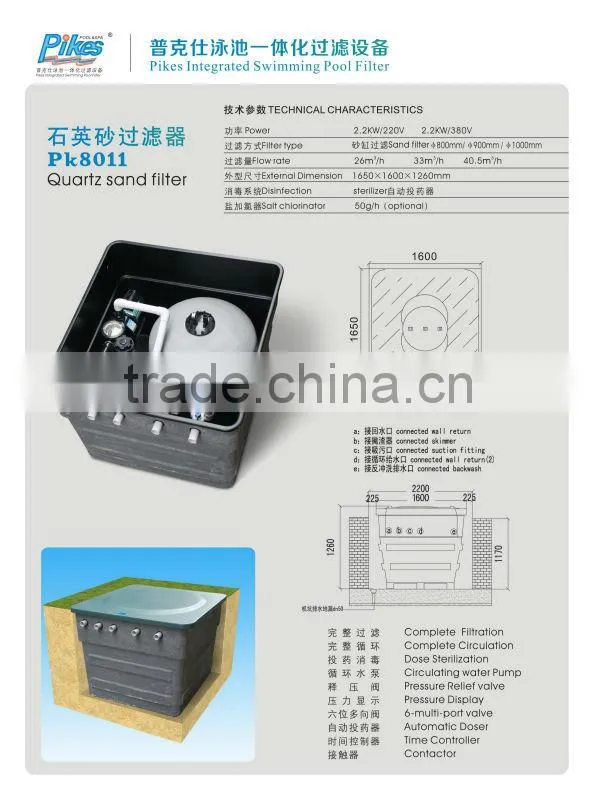 New disign environmental inground filter ,easy to control filter inground