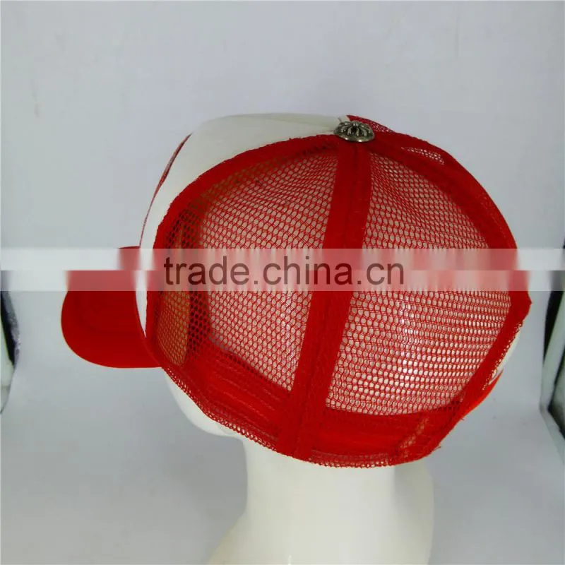 5-Panel High Profile Cheap Trucker Caps Mesh Caps With Embroidery Patch Logo