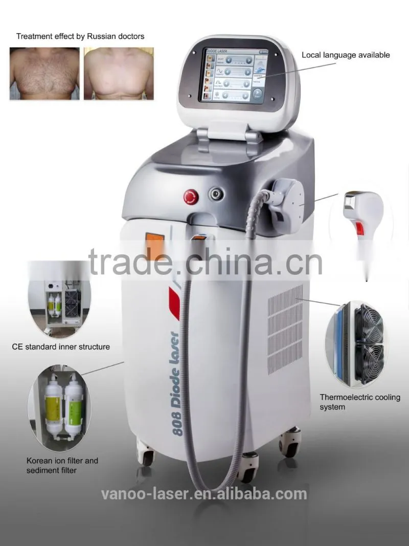 diode laser 808nm hair removal machine price Shanghai Vanoo Laser salon use