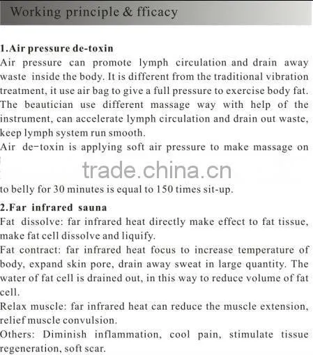 Pressotheraphy slimming machine