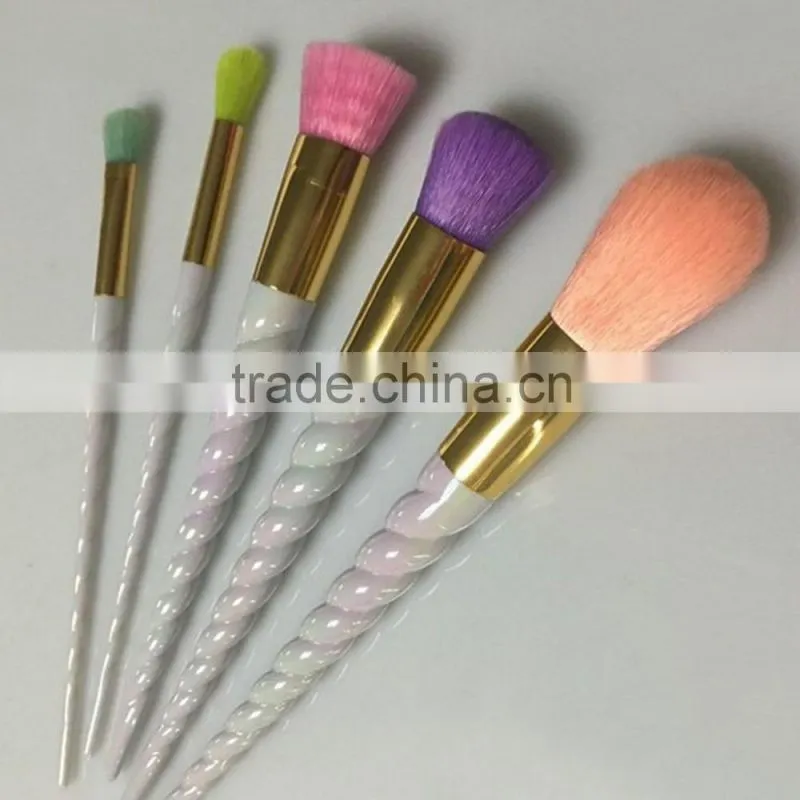 Alibaba best selling products Unicorn make up brush set with pearl bag