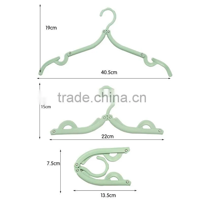 Travel Cloth Hanger Folding Magic Outdoor Travelling Hanger Plastic Clothese Dryer Pants Hanger Trousers Hanger