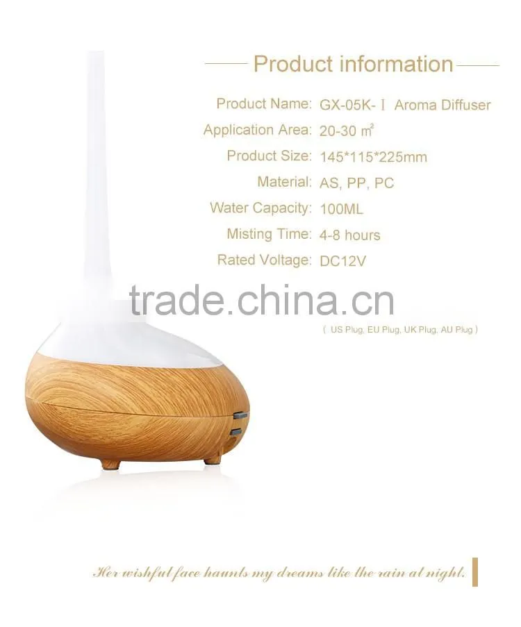 Tabletop / Portable Installation and Manual Humidity Control aroma diffuser ultrasonic