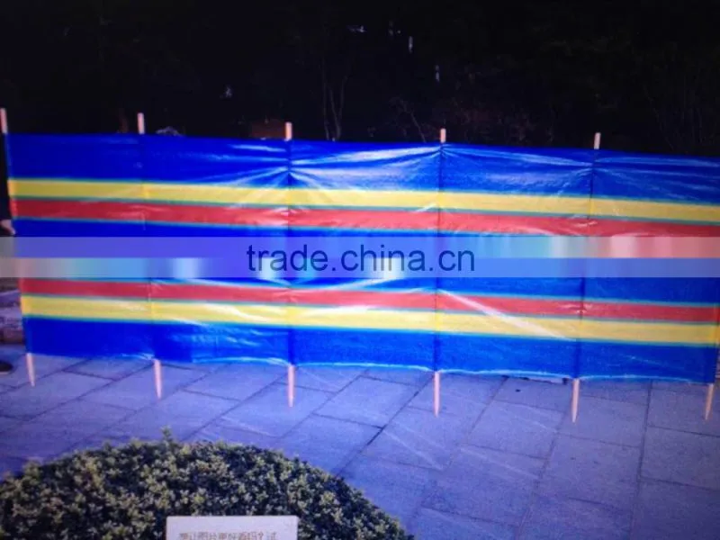 FD - 151213Blue Stripe PE beach wind screens