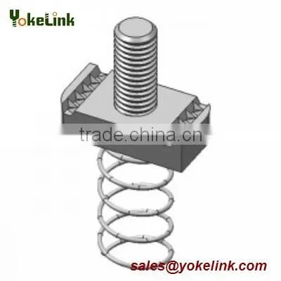High Quality Galvanized Spring Nut with stud For solar Fastener M6,M8,M10,M12