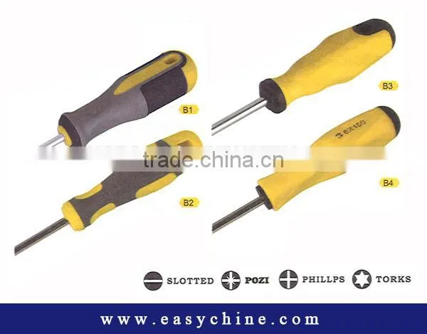 High Quality 45 Carbon Steel Crv Slotted Plastic Handle Screwdriver