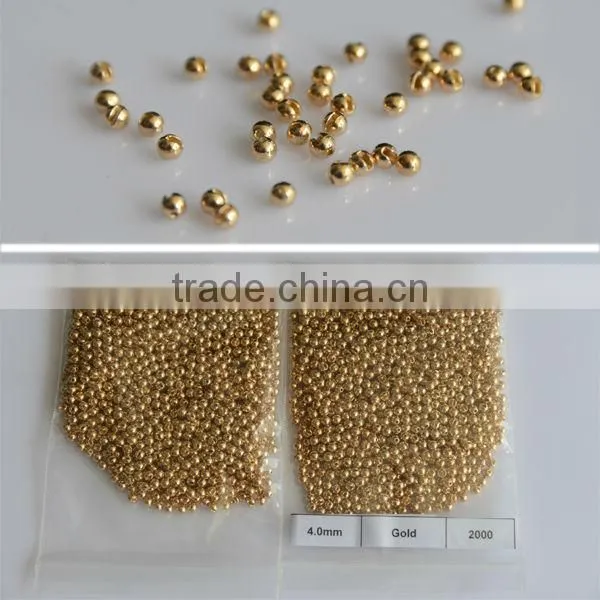 3.5mm Slotted Tungsten Perlen Gold 100 per pack