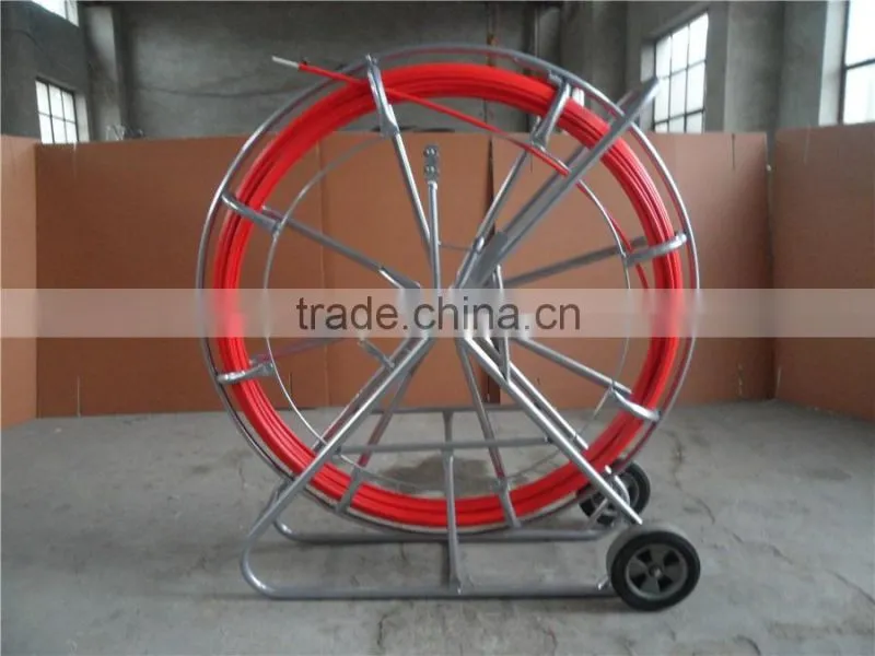 cable laying tool Fiberglass duct rodder 10mm/Fiberglass bullet duct rod/Reel duct rodder