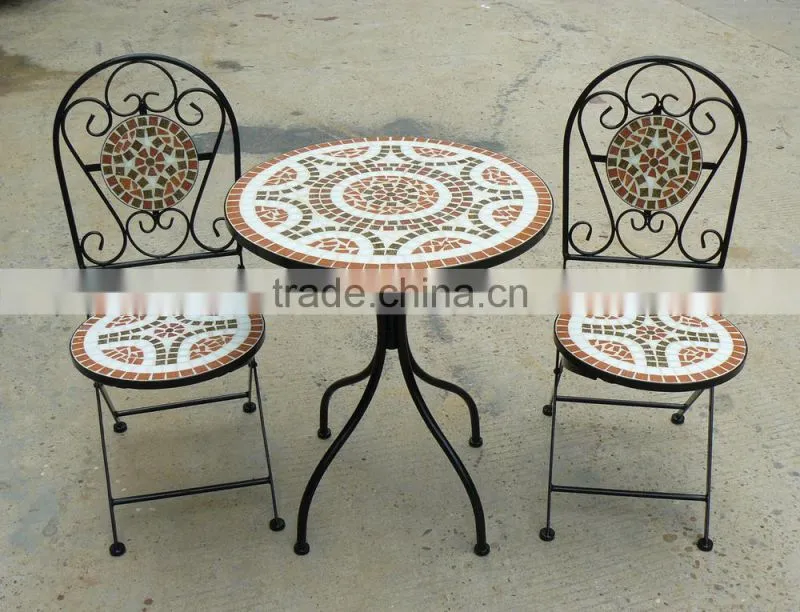 Best seller outdoor mosaic bistro set table