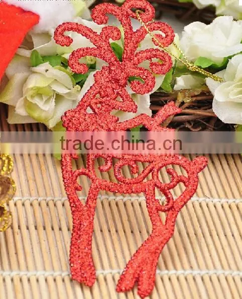 15051809 hanging cheap christmas plastic glitter snowflake