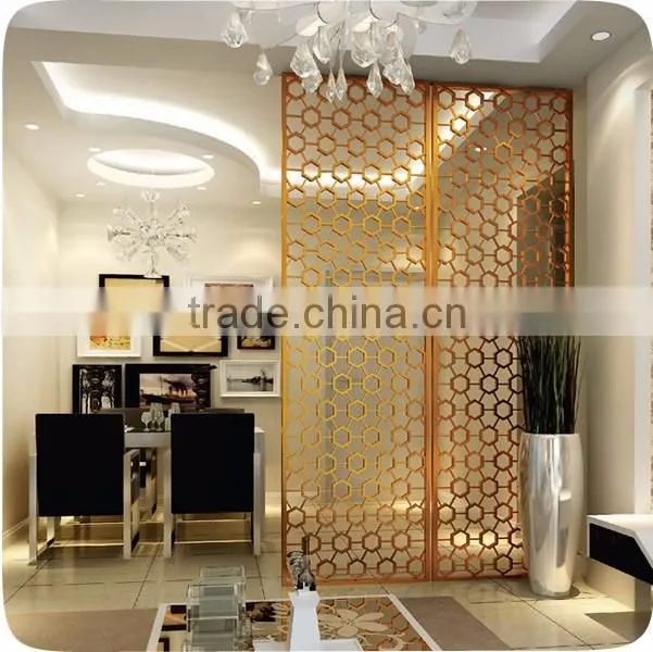 Metal Folding Room Divider Screen For Interior Decoration