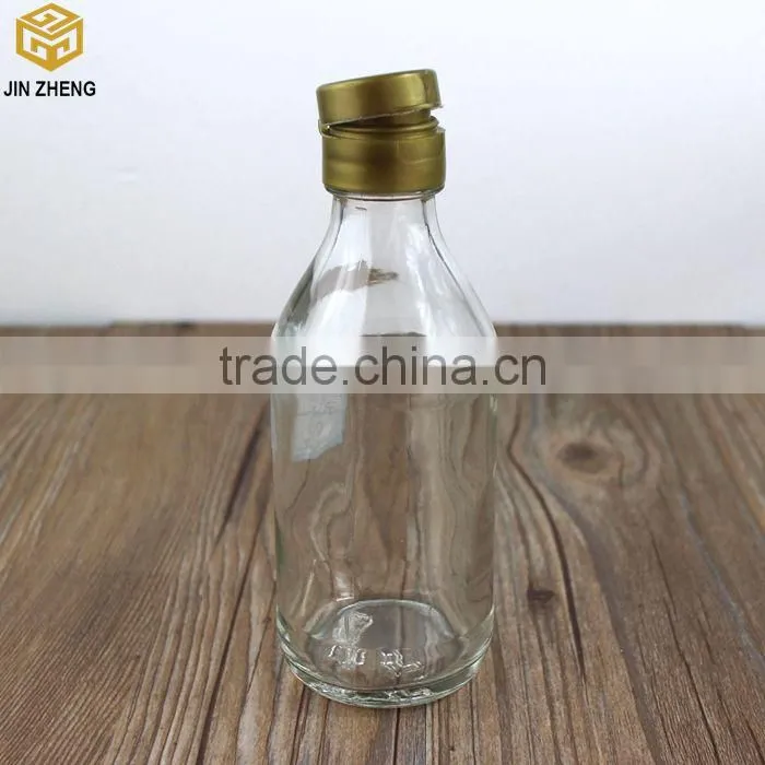 200ml Eco-friendly feature and clear healthy apple vinegar glass bottle with cap