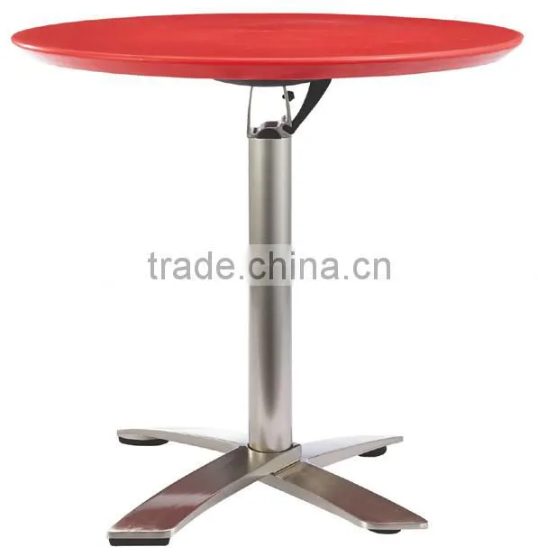 High quality fashion modern outdoor folded ABS top brushed aluminum cocktail table bar table LQ- BT307B