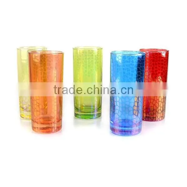 colorful beautiful tumbler glass stemless glass fairy drinking glass