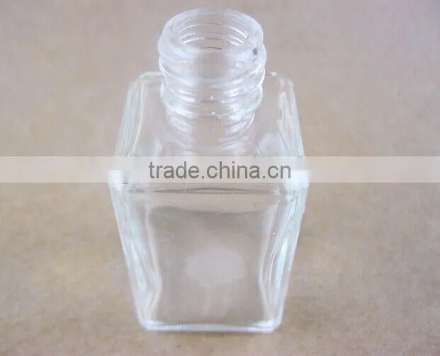 clear color square glass jar