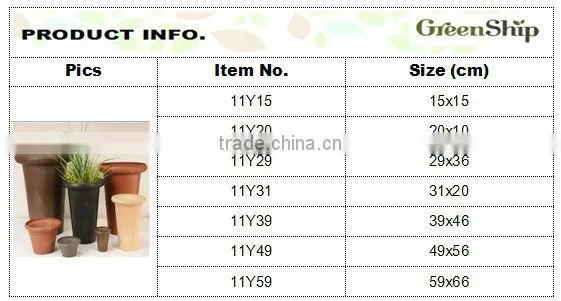 Decorative Plastic Flower Pot Wholesale/ 10 years lifetime/UV protective/lightweight/ waterproof