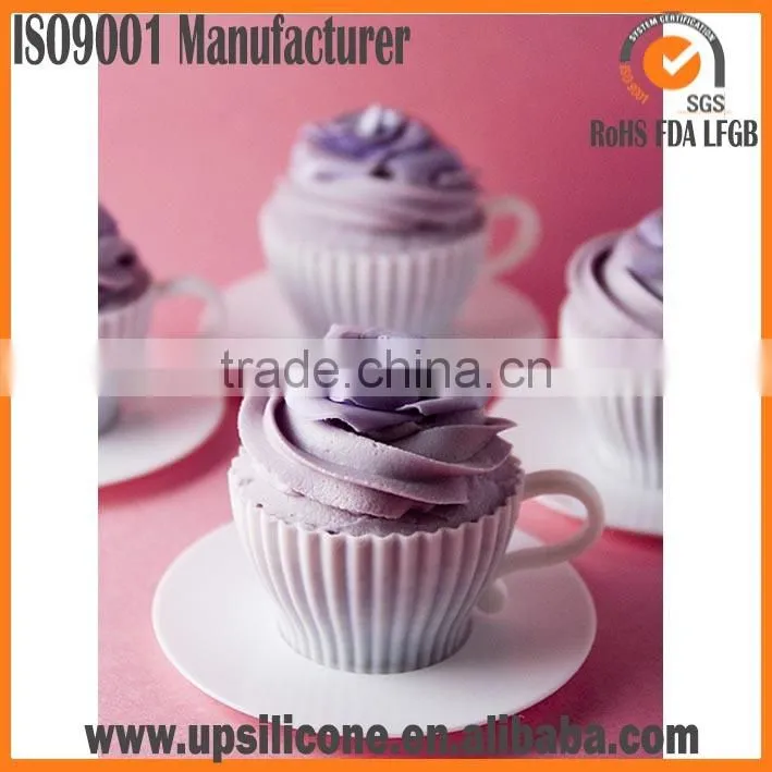 silicone teacup cupcake molds, coffee cup silicone mold for microwave cake