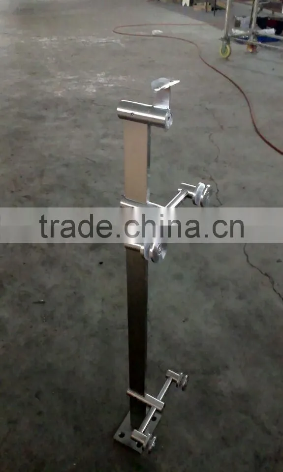Frameless Stair Railings Stainless Steel Glass Balustrade