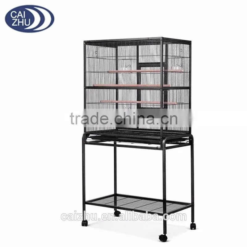 Pet Parrot Aviary Bird Cage Stand With Wheels