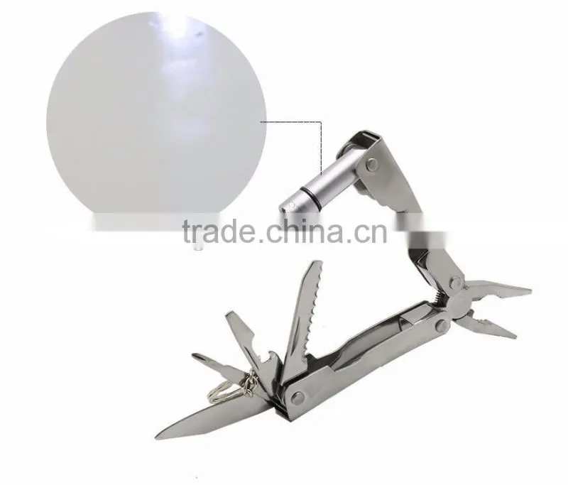 Special gift for men stainless steel LED portable folding mini multi tool pliers