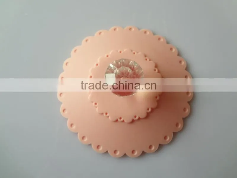 Silicone Cup Lids - Diamond Mug Cover - Silicone Glass Cover Suction Lids for Coffee and Tea Cup