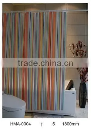 Printed shower curtain