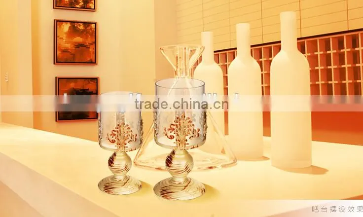 Vintage European style glass candle holder, candlestick for home / bar/ dinner table/ wedding