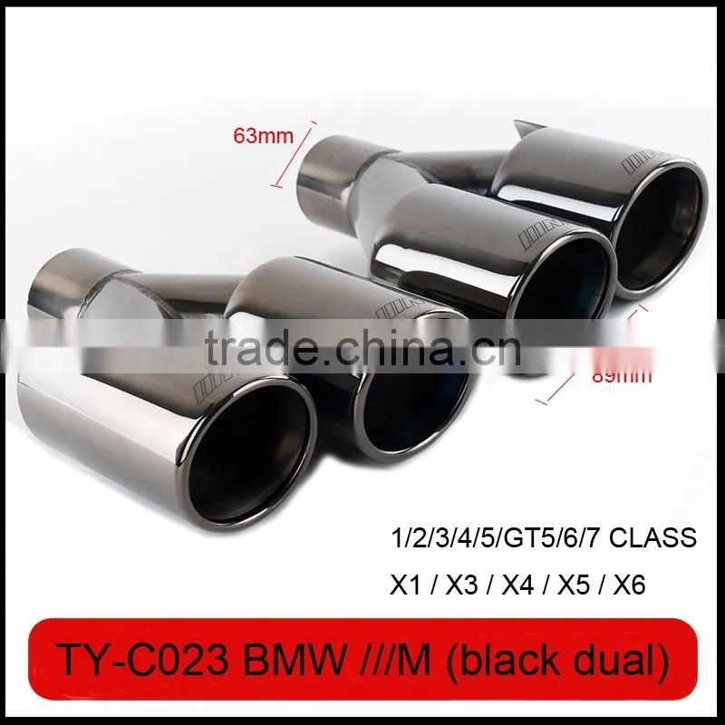 auto tuning stainless exhaust tips laser M polish for bmw