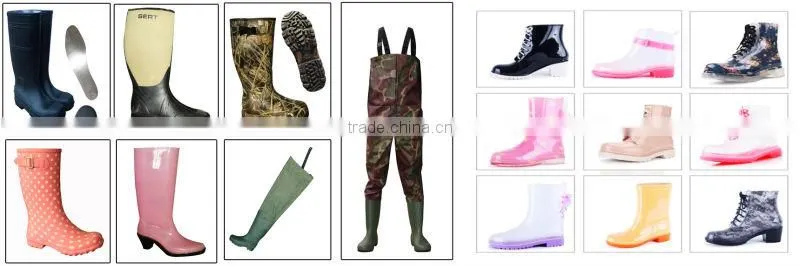 men's outdoor wellington boots with adjustable strap steel shank