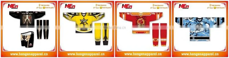 Hongen apparel Best Ice Hockey Jersey / Embroidery Ice Hockey Jersey / Tackle Twill Ice Hockey Uniform