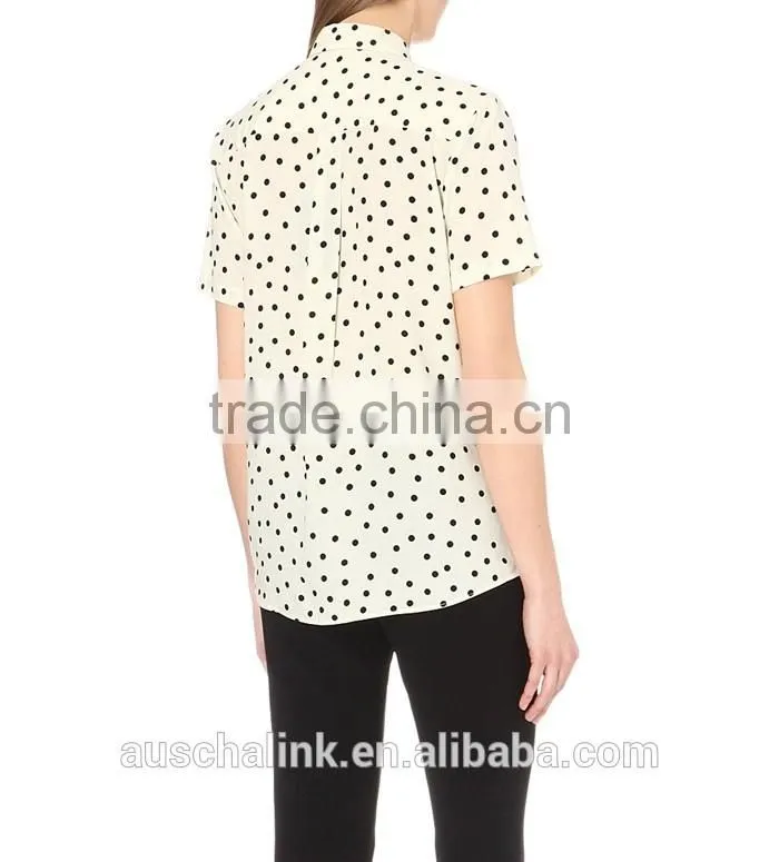 2016 new design ladies woven cheap shirt made in china