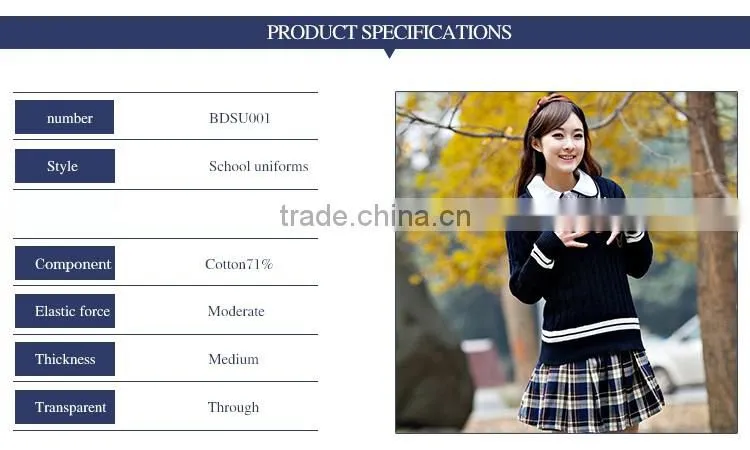 2016 Girls Sweater And Short Skirt For High School Uniform Designs