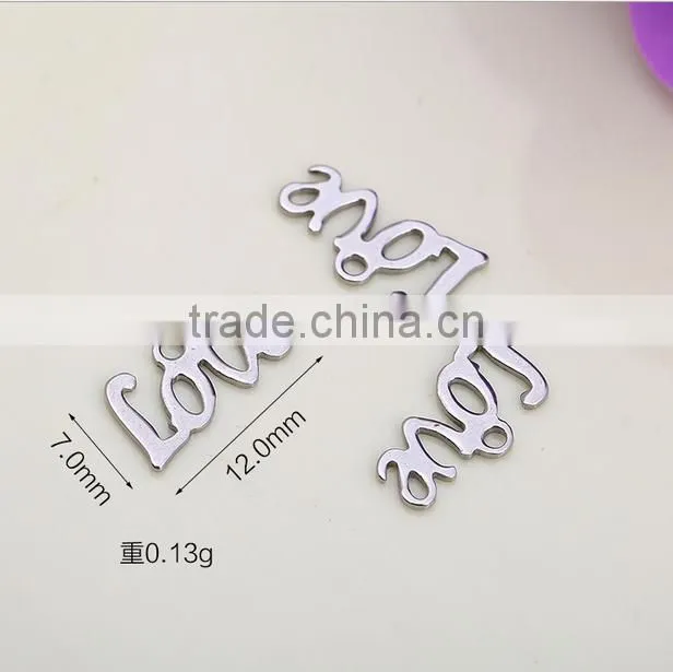 High quality stainless steel elephant charm tags diy animal steel charm tags for jewelry parts 2016